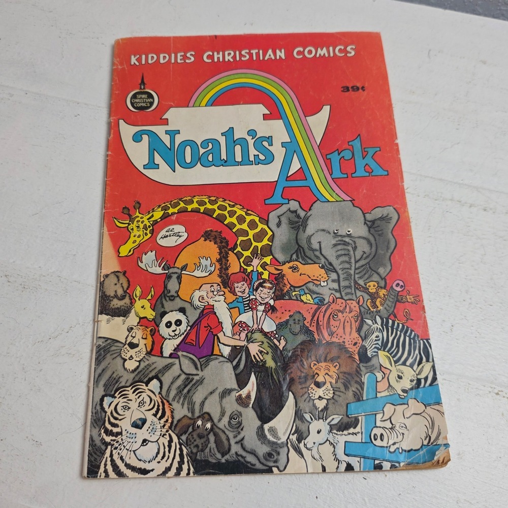 Vintage Kiddies Noahs Ark 1975‎ Spire Christian Comics Animals Kidcore Cartoon